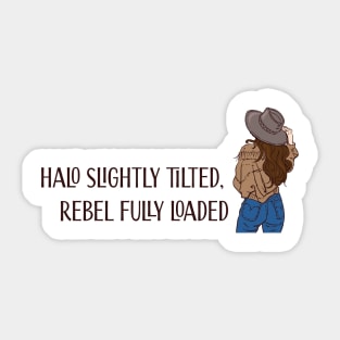 Halo Slightly Tilted, Rebel Fully Loaded - women's Sticker